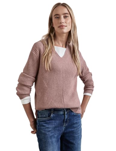 STREET ONE Damen A302769 Strukturpullover, Rosewood Pink Melange, 38 EU im Sale