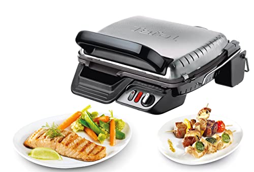 Tefal Kontaktgrill 2in1 GC3050 | Sandwichmaker | aufklappbar als Tischgrill/BBQ mit doppelter Grillfläche | regelbarer Thermostat | antihaftbeschichtet | 2000W | 38.3x21x38.8cm