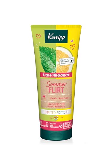 Kneipp Aroma-Pflegedusche Sommerflirt - Limited Edition Duschgel mit Extrakten aus Pomelo & Nana Minze - Die pflanzliche Pflegeformel verbessert das Hautgefühl während & nach dem Duschen - 200ml im Sale