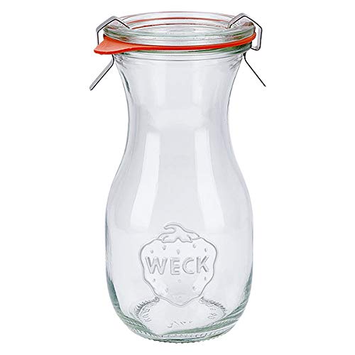 6X WECK-Saftflasche 290ml mit Gummiring und 2 Klammern im Sale