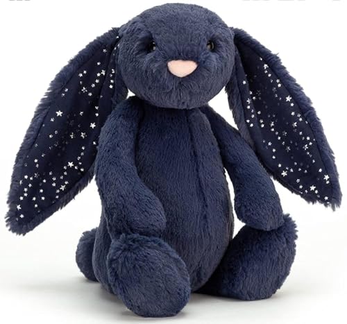 Jellycat Medium Bashful Navy Stardust Bunny Plüschtier