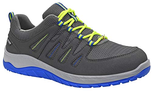 ELTEN Sicherheitsschuhe MADDOX grey-blue Low ESD S1P, Damen und Herren, Textil, Stahlkappe, leicht, sportlich, Grau/Blau, im Sale