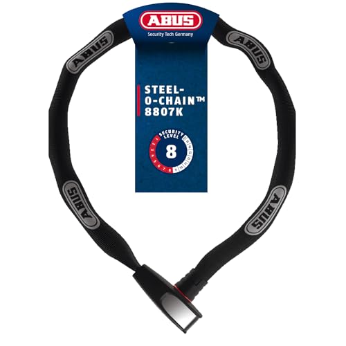 ABUS Kettenschloss Steel-O-Chain 8807K – Flexibles Fahrradschloss aus gehärtetem Stahl – ABUS-Sicherheitslevel 8-110 cm - Schwarz im Sale