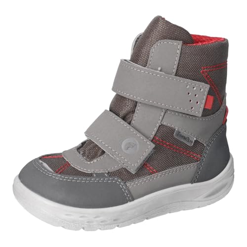 RICOSTA Jungen Winterstiefel UKI, Kinder Boots, Weite: Weit, lose Einlage, Sympatex, waschbar,vegan, Meteor/Schoko/rot (460), 34 EU im Sale