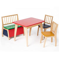 Thumbnail for Geuther Kindersitzset Bambino Set mit Tisch, 2 x Kinderstuhl & Truhenbank Kindertisch mit Stühlen aus Holz Ideales Kinderzimmerzubehör bis 6 Jahre Passendes geuther Bambino Möbel-Set Bunt