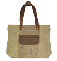 Thumbnail for Colmore Canvas Tasche 1742 mit Tragegriffen, Leder, Baumwolle - Handtasche Damen im Sale