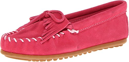 Minnetonka Mädchen Kilty Suede Moc Mokassin, Pink (Hot Pink/PINK) im Sale