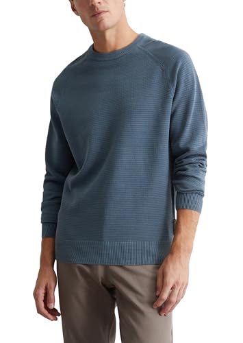 Marc OߴPolo Herren Strickpullover aus Bio-Baumwolle Langarm, Blau (Moon Stone), im Sale