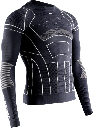 X-Bionic Herren Moto Energizer 4.0 Light Long Sleeve Shirt, Charcoal/Pearl Grey, im Sale