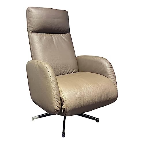 Erpo Sessel Relax RE700 Leder 170.860 Lava mit Sternfuß manuell verstellbar