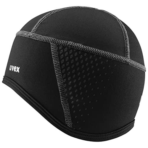 uvex bike cap all season Fahrradmütze - atmungsaktiv & schnelltrocknend - warmhaltendes Fleece-Material - black - S-M