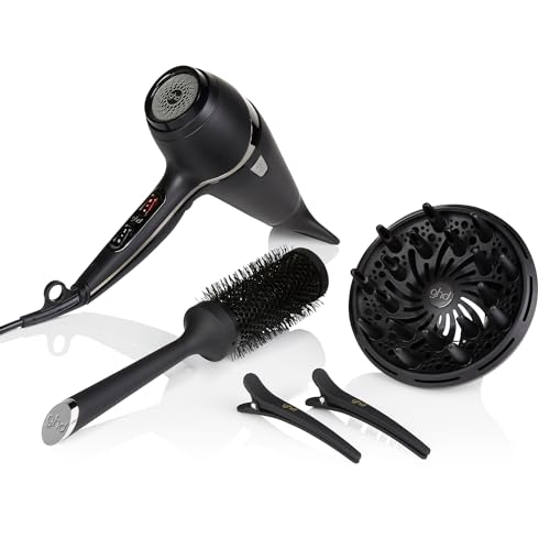 ghd air hair drying kit, professioneller Haartrockner mit Diffusor, Bürste, Clips und Aufbewahrungstasche