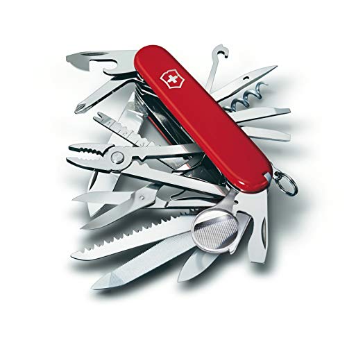 Victorinox Taschenmesser Swiss Champ (33 Funktionen, Schraubendreher 6 mm, Metallsäge, Korkenzieher) rot, 91mm im Sale