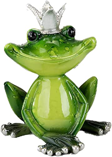 Dekofrosch Froschkoenig mit Krone