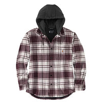 Thumbnail for Carhartt Herren Flannel Fleece Lined Hooded Shirt Jac, Malt, im Sale