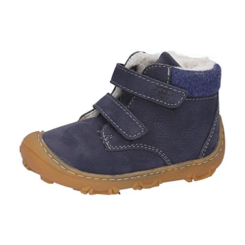 RICOSTA Jungen Winterstiefel NICO, Kinder Lauflernschuhe, Weite: Weit, terracare,Barfuß-Schuh, Winterboots, Outdoor-Kinderschuhe, See (180), 24 EU im Sale