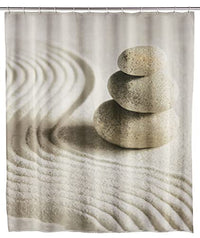 Thumbnail for WENKO Duschvorhang Sand & Stone, Textil-Vorhang fürs Badezimmer, mit Ringen zur Befestigung an der Duschstange, waschbar, wasserabweisend, 180 x 200 cm im Sale