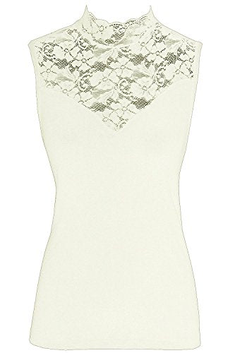 Nina von C. Fine Cotton Blazershirt mit Spitze Top Shirt (40, champagner) im Sale