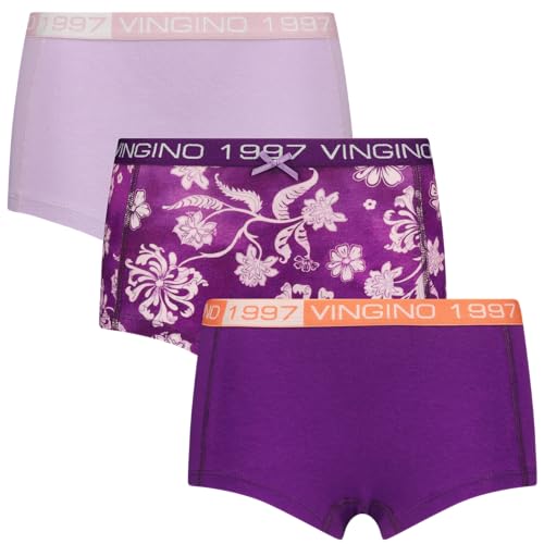 Vingino Girl's G-243-7 Flower 3pack Comfort, Ultra Purple, 8 Jahre im Sale