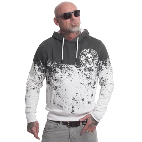 Yakuza Herren Splash Allover Kapuzenpullover, Weiß, 4 im Sale