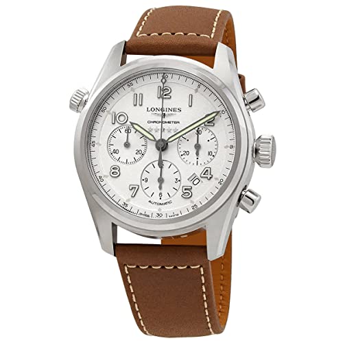 Longines Spirit Chronograph Automatik Silber Zifferblatt Herrenuhr L3.820.4.73.2, Gurt im Sale