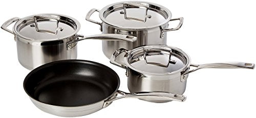 Le Creuset 4-teiliges Kochgeschirrset aus 3-ply Edelstahl, 96209100001000 im Sale