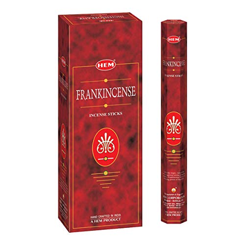 Frankincense - Box of Six 20 Sticks Tubes, 120 Sticks Total - HEM Incense From India by Hem