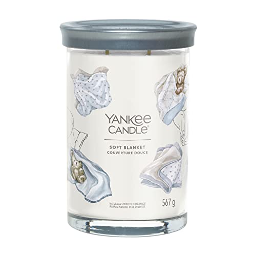 Yankee Candle Signature Duftkerze ; große Tumbler-Kerze mit langer Brenndauer „Soft Blanket“ ; Soja-Wachs-Mix ; Perfekte Geschenke für Frauen im Sale