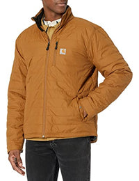 Thumbnail for Carhartt Men's Rain Defender Relaxed Fit Lightweight Insulated Gilliam Jacket, Brown, im Sale