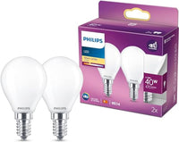 Thumbnail for Philips LED Classic E14 Lampen 2-er Pack (40 W), matte LED Lampen mit warmweißem Licht, energiesparende LED Beleuchtung mit langer Nutzlebensdauer im Sale