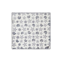 Thumbnail for Sea Printed Cotton/Linen Napkin, Navy/White, 50x50