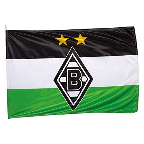 Borussia Mönchengladbach Hiss-Fahne Logo | Offizieller Fanartikel Fohlenshop | Gladbach Vereinsfahne Maße 100 x 150 cm Flagge | Fussball Vereinsfahne im Sale