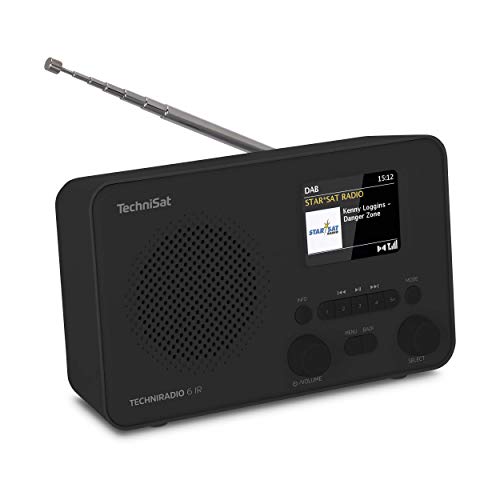 TechniSat TECHNIRADIO 6 IR – portables Internetradio (DAB+, UKW, WLAN, Bluetooth, Farbdisplay, Wecker, Favoritenspeicher, 3 Watt RMS) schwarz im Sale