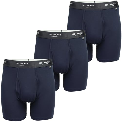 Ted Baker Herren 3er-Pack aus Baumwoll-Stretch-Boxershorts, Blau, im Sale