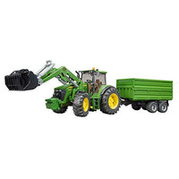 Thumbnail for bruder 03055 - John Deere 7930 mit Frontlader & Tandemachs-Transportanhänger - 1:16 Bauernhof Landwirtschaft Traktor Trecker Schlepper Bulldog Anhänger Kippanhänger Spielzeug