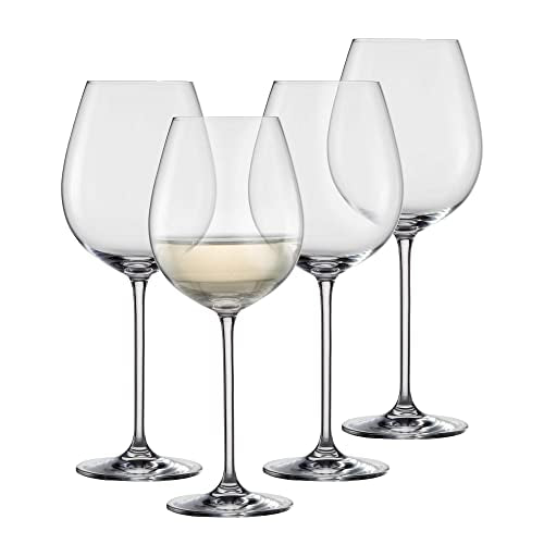 SCHOTT ZWIESEL Allround Weinglas Vinos (4er-Set), anmutige Weingläser für Rot- und Weißwein, spülmaschinenfeste Tritan-Kristallgläser, Made in Germany (Art.-Nr. 130011), Kristall im Sale