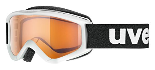 uvex speedy pro - Skibrille für Kinder - konstrastverstärkend - vergrößertes, beschlagfreies Sichtfeld - white/lasergold - one size im Sale