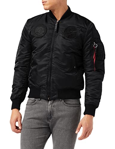 Alpha Industries Herren MA-1 VF NASA Bomberjacke, All Black, im Sale