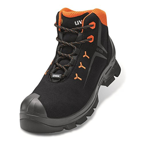 Uvex 2 MACSOLE Schnürstiefel S3L - Sicherheitsschuhe für mittelschwere Einsatzbereiche - dämpfend & atmungsaktiv - schwarz, orange - im Sale