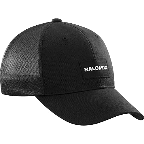 Salomon Trucker Unisex Gebogene Kappe Trail Running Wandern MTB Lauf, Auffälliger Style, Vielseitiger Einsatz, Atmungsaktiver Komfort, Schwarz, L/ im Sale