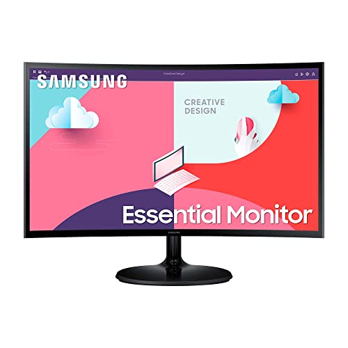 Samsung S36C Essential Monitor S24C364EAU, Curved, 24 Zoll, VA-Panel, Full HD-Auflösung, Eco Saving Plus, AMD FreeSync, 4 ms Reaktionszeit, Bildwiederholrate 75 Hz, Schwarz im Sale