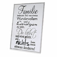 Thumbnail for Loberon Deko-Schild Family Love, Dekorativer Schriftzug, Lebensfrohes Motto für die Familie, Wanddekoration, Wohn-Accessoire, Eisen, weiß im Sale