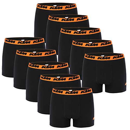 KTM by Freegun Boxershorts für Herren Unterwäsche Pant Men´s Boxer 10 er Pack, Farbe:Black, Bekleidungsgröße:L