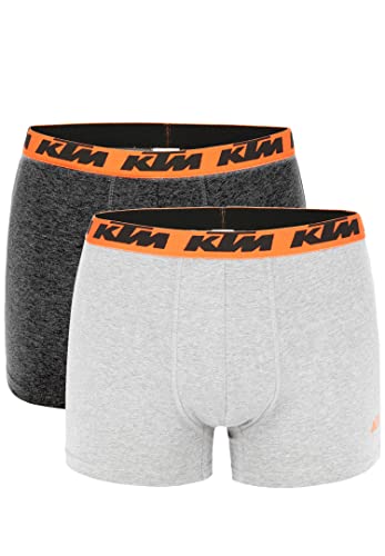 KTM by Freegun Boxershorts für Herren Unterwäsche Pant Men´s Boxer 2 er Pack, Farbe:Dark Grey/Light Grey2, Bekleidungsgröße: im Sale