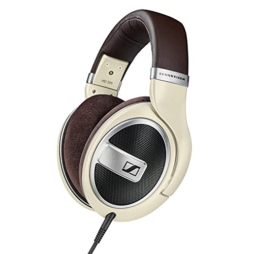 Sennheiser HD 599 Around-Ear-Kopfhörer mit offener Rückseite, elfenbeinfarben im Sale