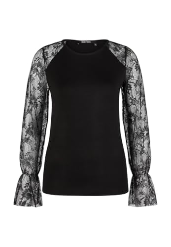 Marc Aurel Bluse mit Spitze Black - 46 im Sale