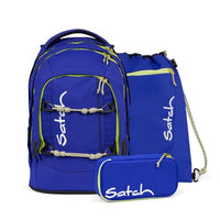 Thumbnail for satch pack Schulrucksack Set 4 teilig ab 5. Klasse ergonomisch 30L Stauraum mit Schlamperbox Trinkflasche Sportbeutel Blue Climber Set - Blau im Sale