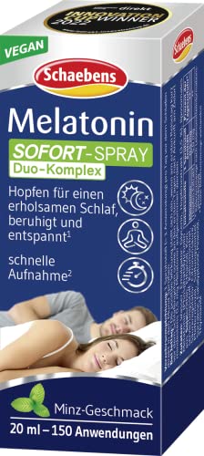 Schaebens Melatonin Sofortige Sprühen, Zuckerfrei, 20 ml