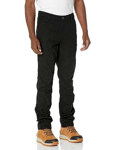 Carhartt Herren Rugged Flex® Straight Fit 5-Pocket Canvas-Arbeitshose, Schwarz, W38/L34