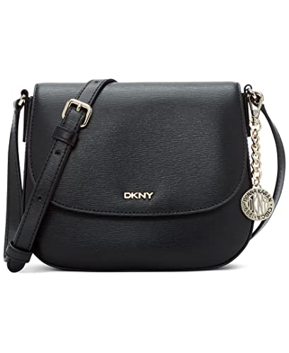 DKNY Damen Bryant Saddle Bag, Black/Gold, Einheitsgröße EU im Sale